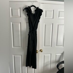 Black Sleeveless Ruffle jumpsuit
